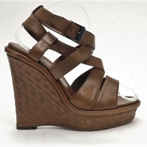 Bottega Veneta Shoes - Bottega Veneta Intrecciato Wedge Sandal